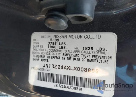 1990 Nissan 300Zx from USA, damaged, VIN JN1RZ24AXLX008696